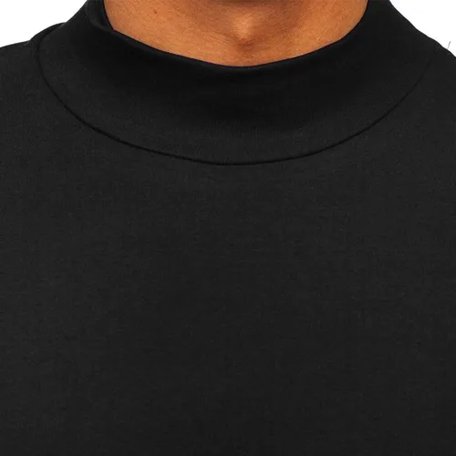 Vista 4 de Rela Bota Suéter de manga larga con cuello alto para hombre, diseño básico, elástico, ajustado