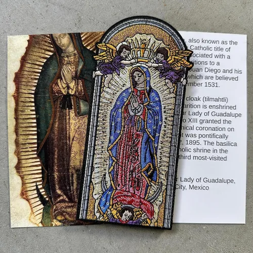 Vista 2 de Parche bordado de la Señora de Guadalupe Mary Jesus