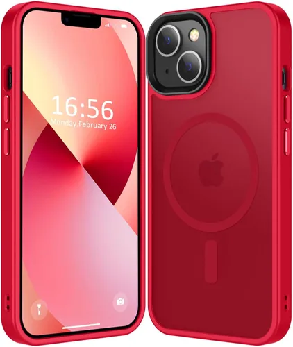 Vista 63 de Fuerte magnético para iPhone 11, compatible con Magsafe, [resistente a caídas de 13 pies] Funda trasera translúcida mate con sensación de piel