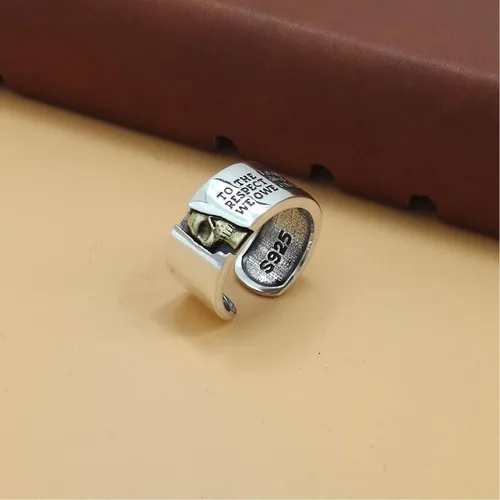 Vista 217 de Anillo de plata de ley 925, minimalista, ajustable, hecho a mano, para mujeres y niñas