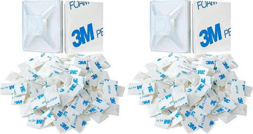 Vista 9 de XHF 200 PCS Soportes Autoadhesivos Negros de 1/2" para Bridas de Cables con Cremallera Clips de Cables de Alambre Soportes Organizadores de Anclajes