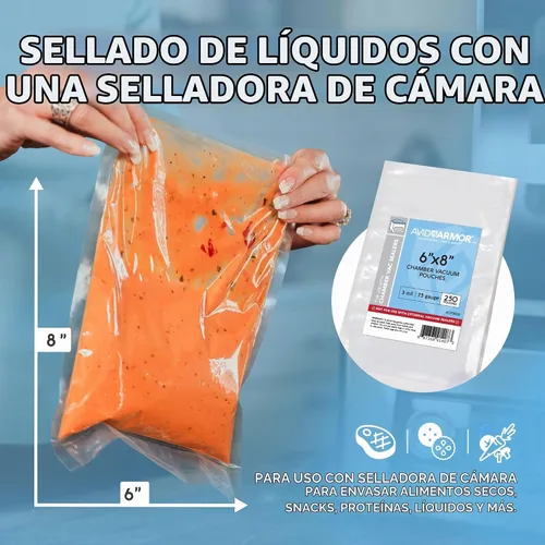 Vista 6 de Bolsas de sellado al vacío Avid Armor – 15 x 20 cm – Paquete de 250 – Bolsas resistentes de grado comercial, libres de BPA para Sous Vide