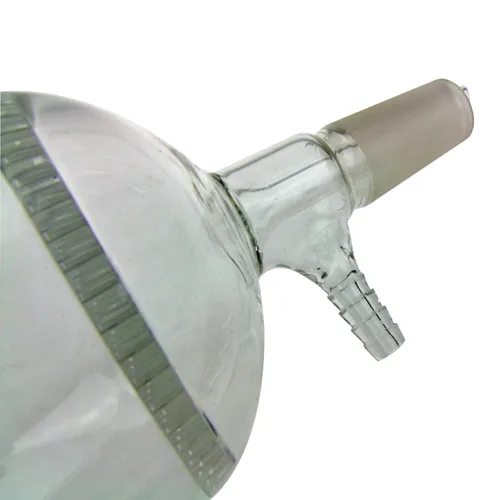 Vista 4 de HFS (R) Buchner - Embudo de filtro, junta 24/40, frita fina, vidrio de borosilicato alto, 3.4 fl oz, filtración de precisión para uso en laboratorio