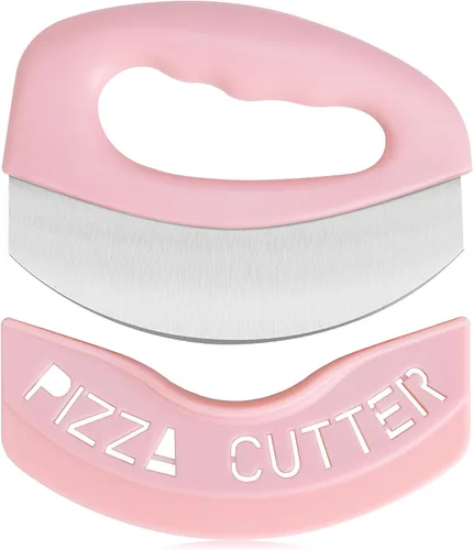 Vista 11 de Urbanstrive Cortador de Pizza de Acero Inoxidable para Trabajo Pesado con Tapa, Cuchillo de Pizza de Hoja Súper Afilada Cortador de Pizza Balancín