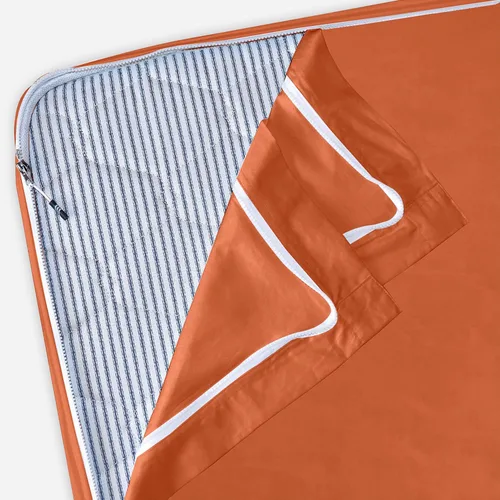 Vista 23 de Twin Zip Sheet 39x75-3 Piece Full Size Zipper Fitted Sheet - 1 Base & 2 Top Sheet - 1200TC 100% Cotton Breathable & Cooling - Fits 15" Deep Pockets