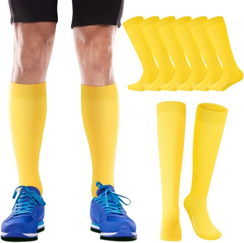 Vista 6 de Haysandy 12 pares de calcetines juveniles a granel para fútbol, fútbol, sóftbol, béisbol para niñas atléticas, niños, jóvenes y adultos, deportes