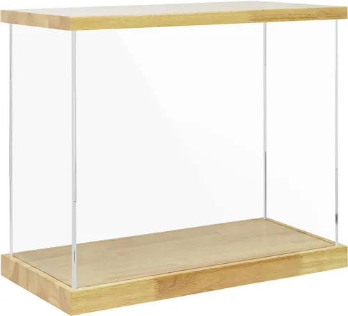 Vista 30 de Vitrina de acrílico transparente para trofeos, coleccionables, caja de exhibición de cubo de montaje, soporte de protección a prueba de polvo