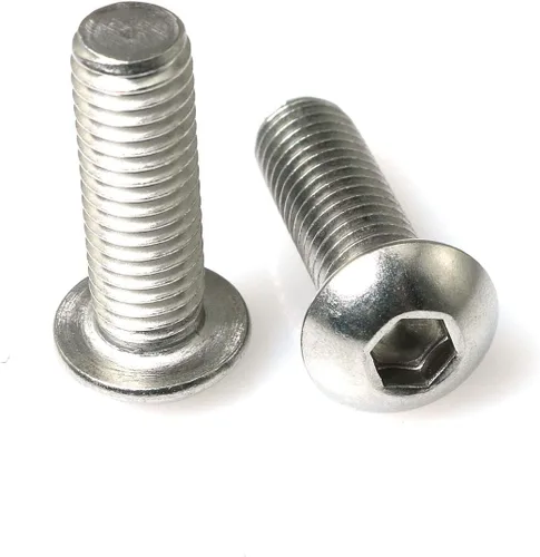 Vista 5 de 50 tornillos de cabeza de botón M3 x 0.315 in, tornillos de cabeza hexagonal Allen de acero inoxidable 304