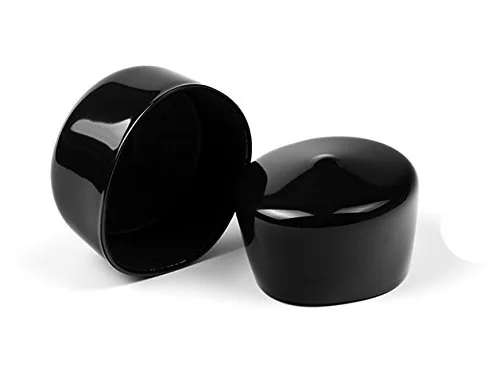 Vista 2 de Herco R1005 Tapa de plástico de vinilo moldeada por inmersión redonda - 1/2" Dia. - Negro - 2 uds.