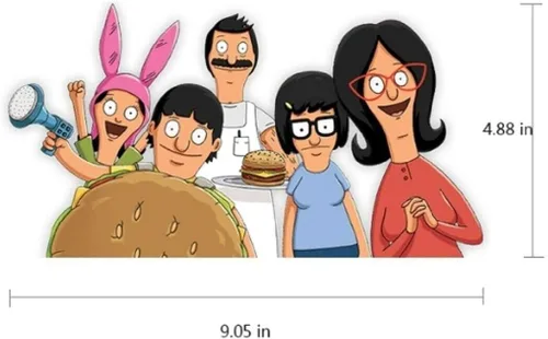 Vista 2 de Bobs Burgers - Parche de transferencia de calor para planchar con personajes de dibujos animados