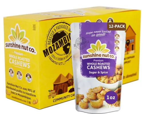 Vista 9 de Sunshine Nuts Co. - Anacardos ligeramente salados tostados enteros, sin gluten, sin maní y veganos, paquetes individuales de aperitivos para niños