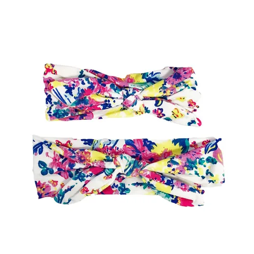 Vista 3 de Wrapables® Mommy and Me - Diadema bohemia, color rojo, blanco y azul