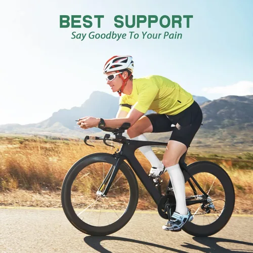 Vista 4 de SunFeeling Calcetines de compresión para mujeres y hombres (3 pares) - El mejor apoyo para correr, enfermeras, recuperación, ciclismo, vuelo
