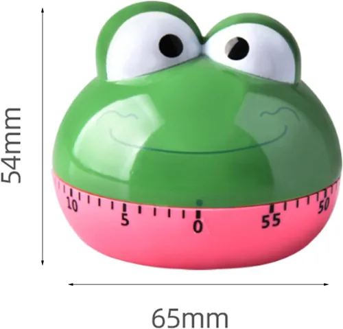 Vista 5 de Temporizadores manuales mecánicos, con forma de animal de dibujos animados, lindo temporizador manual de cuenta regresiva para aula, hogar, estudio