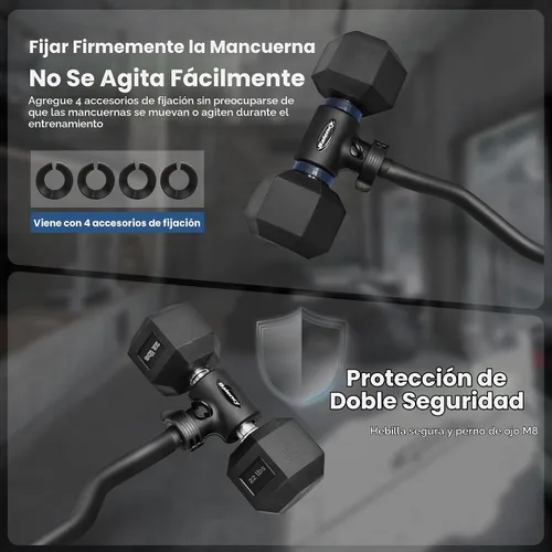 Vista 3 de Convertidor de mancuernas a barra, convierte las mancuernas en barra, compatible con la mayoría de mancuernas, convertidor de mancuernas