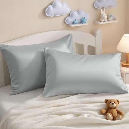 Vista 16 de NTBAY Juego de 2 fundas de almohada de algodón egipcio para niños pequeños, fundas de almohada de viaje de algodón de 500 hilos de 13 x 18 pulgadas