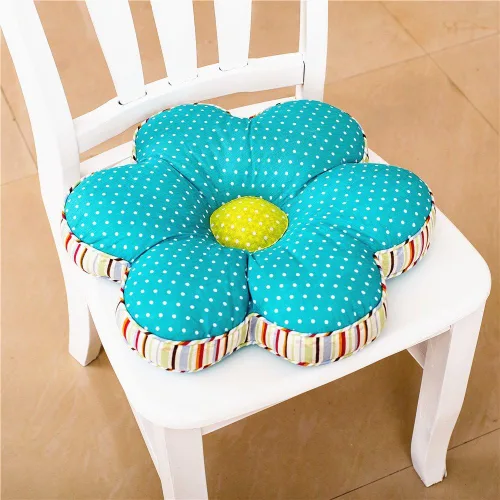 Vista 2 de ABREEZE Almohadas de flores para niñas, almohada decorativa para interiores y exteriores, con forma de flor, cojín de asiento, cojín de suelo, 16 x