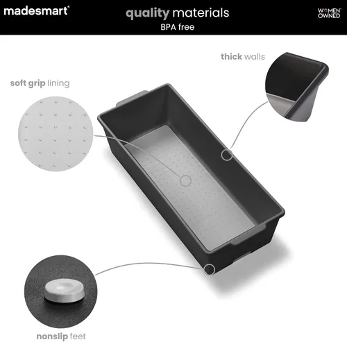 Vista 5 de madesmart Cubo de almacenamiento profundo grande clásico, granito PremiumGranite