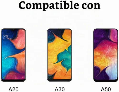 Vista 7 de Funda híbrida para Samsung Galaxy A30, A50, a prueba de golpes, de plástico duro y absorción de golpes, de goma, para Samsung Galaxy A30, A50S