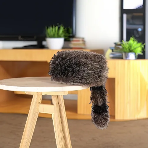 Vista 2 de Rhode Island Novelty - Sombrero con cola de mapache, uno por pedido
