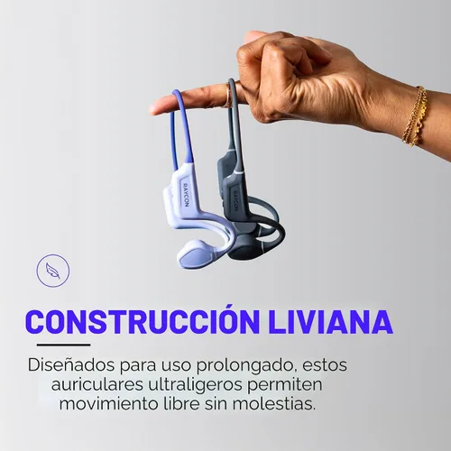 Vista 4 de Raycon Auriculares de conducción ósea, auriculares deportivos Bluetooth de oreja abierta con micrófono, auriculares resistentes al agua IP68