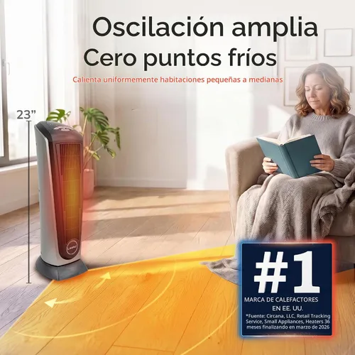 Vista 2 de Radiador eléctrico vertical, de Lasko, 751320, de cerámica