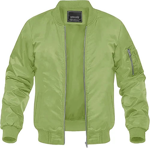 Vista 15 de MAGNIVIT - Chaqueta bomber ligera para hombre, cortavientos, casual, para primavera y otoño, para exteriores