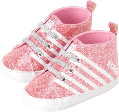 Vista 4 de K-Swiss Tenis para bebé niña Zapatos ligeros de suela suave Tenis de primera caminante para bebés niñas (0-12 meses)