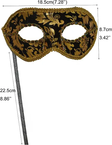 Vista 2 de Máscaras faciales para hombre de Navidad, Halloween, fiesta, media cara