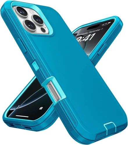 Vista 69 de Jelanry - Funda para iPhone 15 5G, protección resistente, resistente, color negro Dropproof & Dual-Layer Protective Back Cover with Port Anti