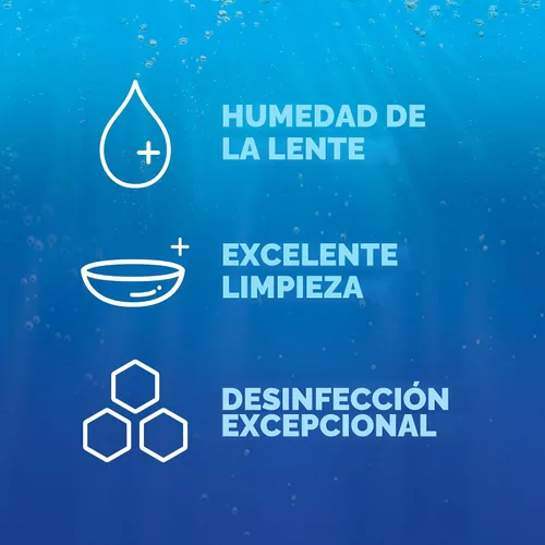 Vista 3 de Renu Solución para Lentes de Contacto, Fórmula Avanzada, Solución Multiusos con Estuche para Lentes, Limpia Suavemente, Desinfecta, Hidrata