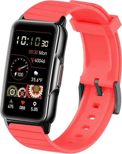 Vista 8 de Lamshaw Compatible con la correa de reloj inteligente Mindrose, correa de silicona deportiva de repuesto suave compatible con Mindrose H80 1.47 Verde