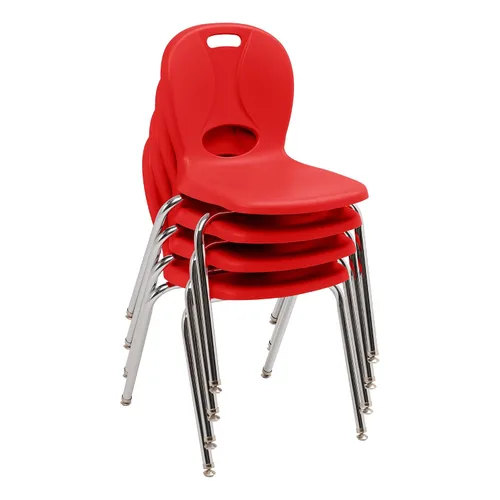 Vista 12 de Learniture LNT-116-CSW-BK Learniture Structure Series - Sillas escolares apilables para aula, altura del asiento de 16 pulgadas, color negro