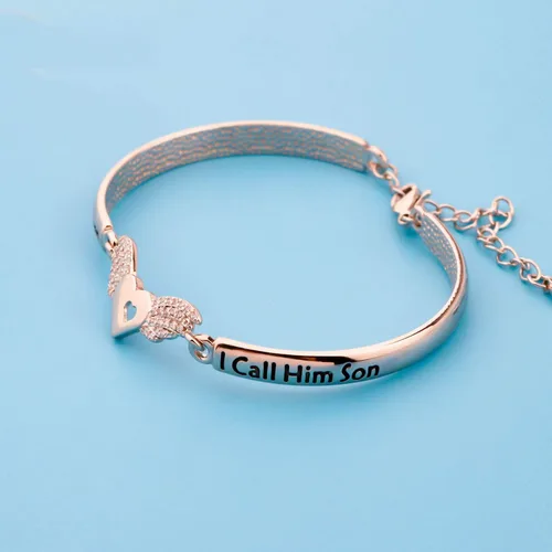 Vista 3 de LQRI Pulsera conmemorativa para la pérdida de un miembro de la familia, regalo My Guardian Angel Lives in Heaven I Call HimHer Grandpa Son Grandma