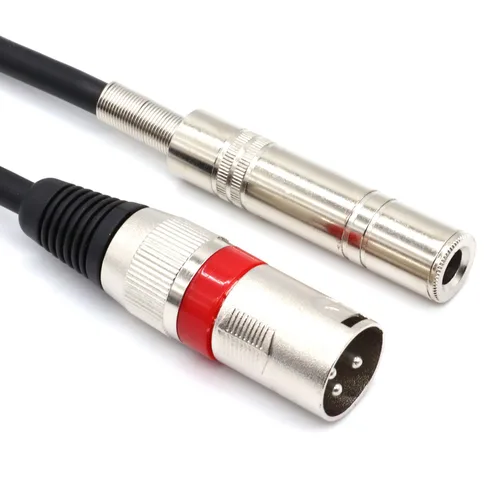 Vista 7 de Cable adaptador hembra de 0.250 in 1/4 pulgadas a XLR hembra, cable de interconexión TS/TRS a XLR de 3 pines (5 pies-4.9 ft)