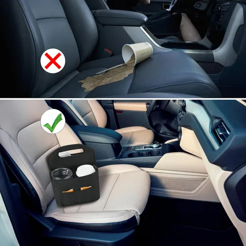 Vista 5 de Beautyflier Transportador de bebidas con asa para entrega reutilizable, aislado, portador portátil para 4 tazas con asa organizador, bolsa de mano