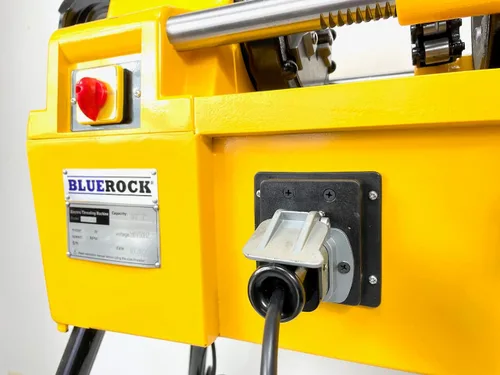 Vista 5 de BLUEROCK PTM50-C - Enhebrador de tubo motorizado de 1/2"-2", máquina de roscado de tubos de 750W 110V con alimentación automática de aceite, 27 RPM