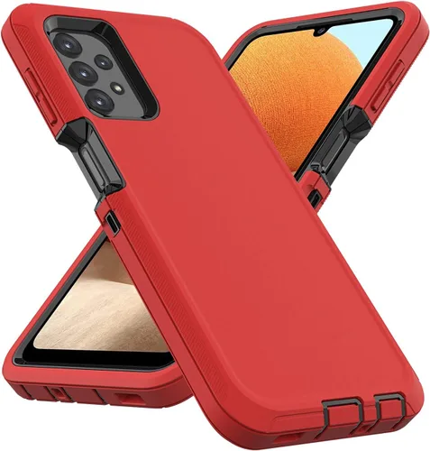 Vista 8 de Para Samsung Galaxy A32 5G Caso,Funda a prueba de golpes a prueba de polvo para iPhone Samsung Galaxy A32 5G (negro)
