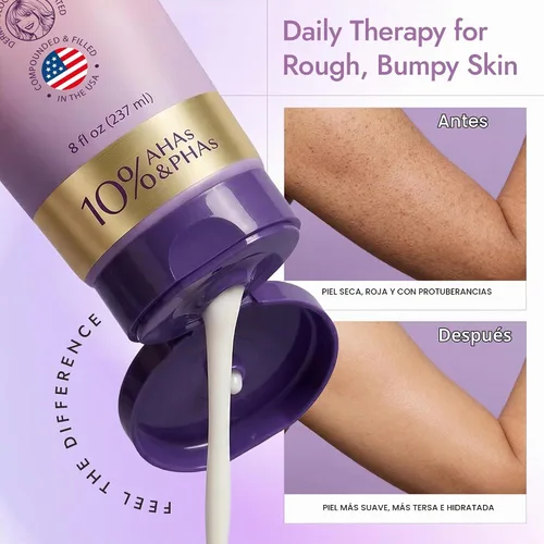 Vista 4 de DERMAdoctor KP Loción Hidratante, Crema Corporal Keratosis Pilaris, 8 oz
