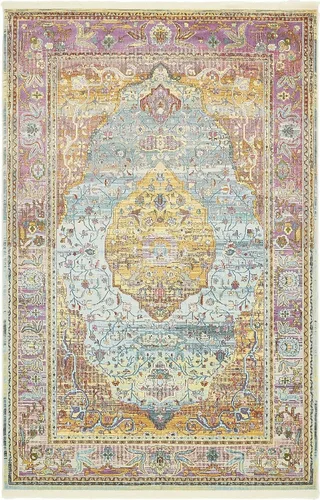 Vista 23 de Unique Loom Baracoa Collection - Alfombra Miramar (2' 2" x 3' 1", Celeste/Azul)