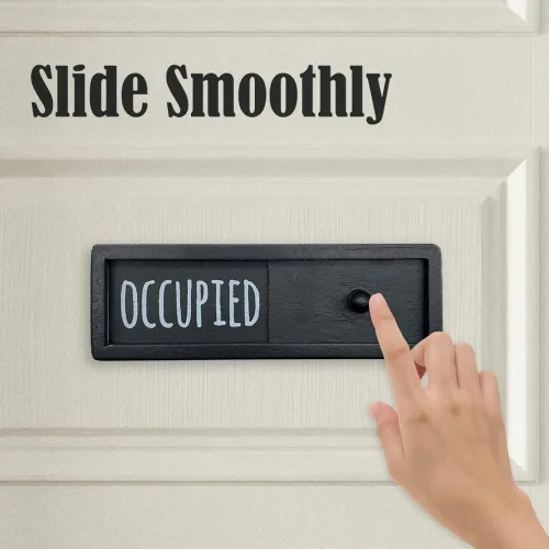 Vista 3 de WOJOGO Letrero de privacidad vacante ocupado – Letrero de privacidad para puerta de oficina en casa, baño, sala de conferencias, baño, indicadores