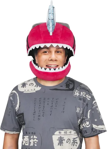 Vista 3 de HORNIGHT Disfraz de hombre de motosierra de anime, sombrero de pochita de felpa suave y cálida, máscara de felpa para disfraz, fiesta de cosplay