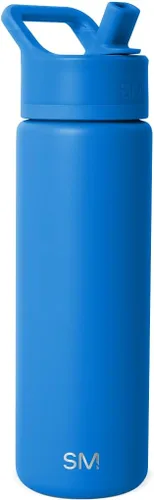 Vista 91 de Simple Modern botella de agua con tapa con pajita, termo de acero inoxidable con aislamiento al vacío, reutilizable, sin BPA, sin fugas