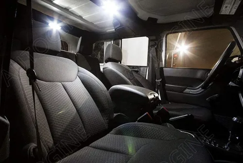 Vista 4 de AUTOGINE Kit de 7 luces LED CANBUS para Jeep Wrangler JK de 2 puertas 2007 2008 2009 2010 2011 2012 2013 2014 2015 2016 2017 2018 súper brillantes