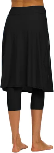 Vista 3 de Akaeys Modesta falda de natación extra larga para mujer con leggings Capris Active Skirted Swimwear