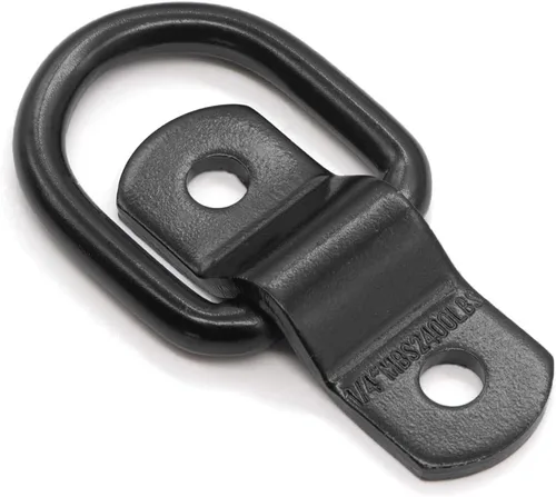Vista 7 de 10 anillos D de 1/4 de pulgada, ganchos de anclaje de anclaje, anillos en D de acero negro resistente, capacidad de 2400 libras, para correas
