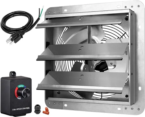 Vista 11 de Ventilador de escape de obturador de 12 pulgadas de alta velocidad de aluminio 1620RPM, 940 CFM
