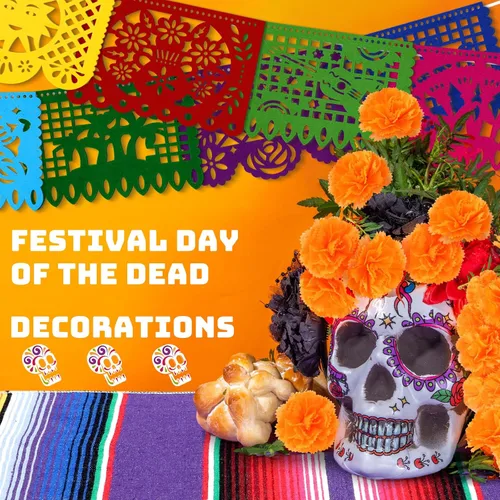 Vista 5 de Funtery - 60 decoraciones para el Día de los Muertos, decoraciones de altar