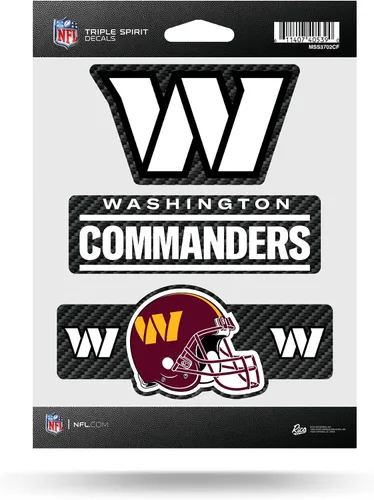 Vista 33 de Rico Industries NFL Football Triple Spirit Stickers Hoja de calcomanías triples