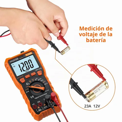 Vista 8 de Proster Multímetro Digital 6000 Count - TRMS Voltímetro Multímetro Digital de Rango Automático Probador, Detector NCV Medidor de Corriente y Voltaje